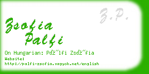 zsofia palfi business card